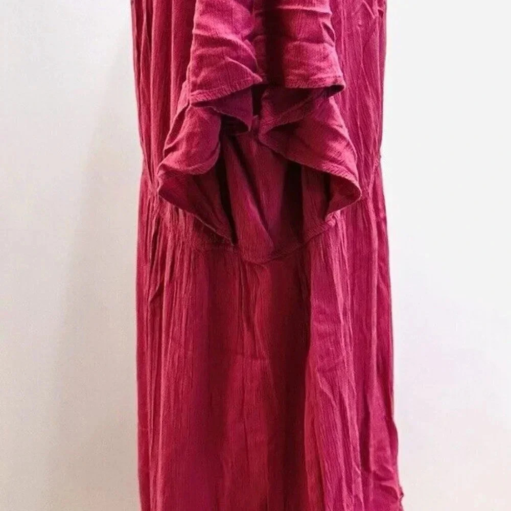 NWT SONOMA Women Short Sleeve Pullover Pink Elastic Waist V-Neck Dress Size 3X - Picture 6 of 12